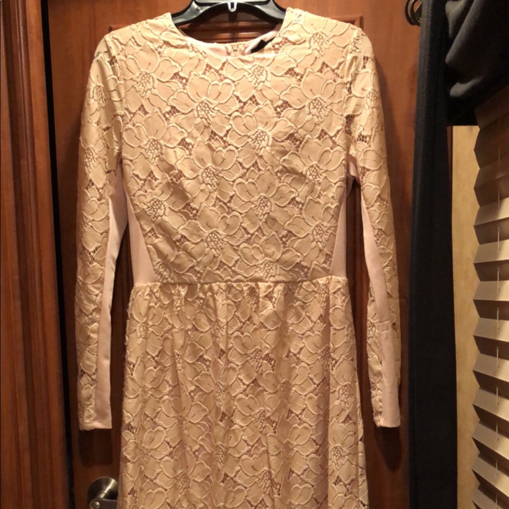 Nude/blush colored lace dress!